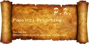 Papolczi Krisztina névjegykártya